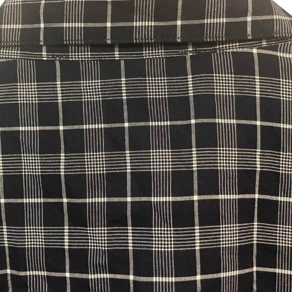 Paper Crown Plaid Button-Up Tie Front Shirt – Size L - Picture 5 of 14